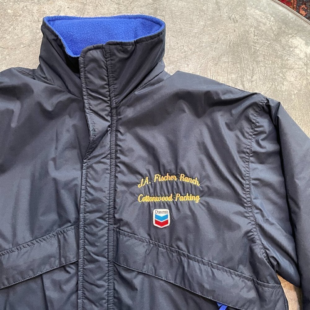 Vintage Chevron Gas Car WearGuard Workwear Jacket XL